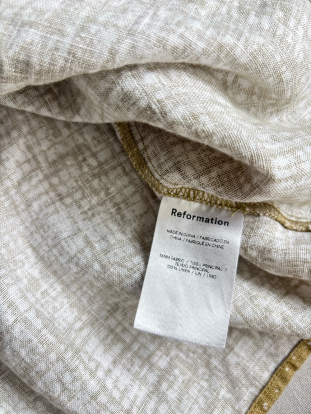 Reformation Amir Linen Two Piece Set Yellow Top and Maxi Skirt Size M - Picture 8 of 12